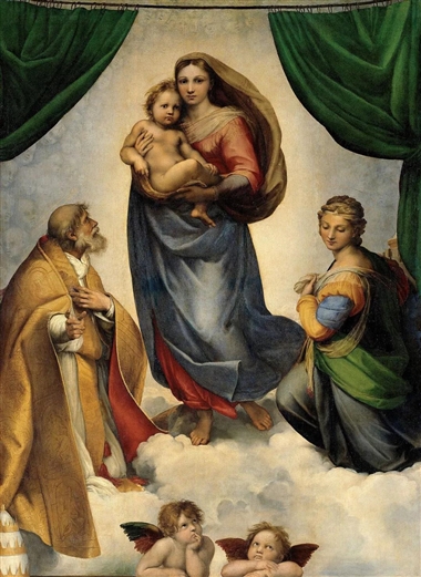 西方世界名画--拉斐尔《西斯廷圣母》